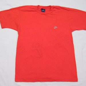 Vintage 1980's Nike Blue Tag Swoosh Logo Red T-Shirt