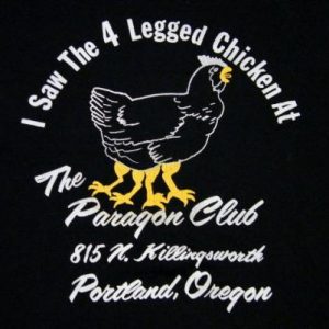 Vintage 80's 4 Legged Chicken Paragon Club Dive Bar T-Shirt