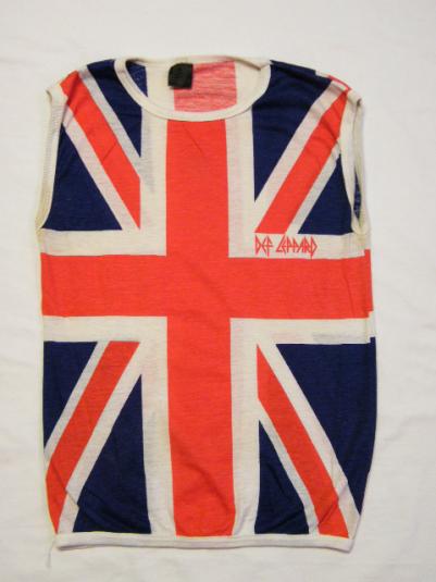 Vintage 80’s Def Leppard Union Jack Sleeveless Rock T-Shirt