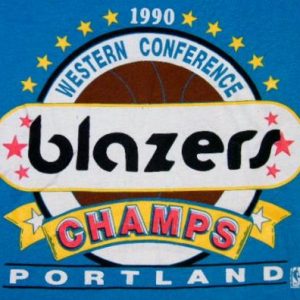 Vintage 1990 Portland Trail Blazers Western Champs T-Shirt
