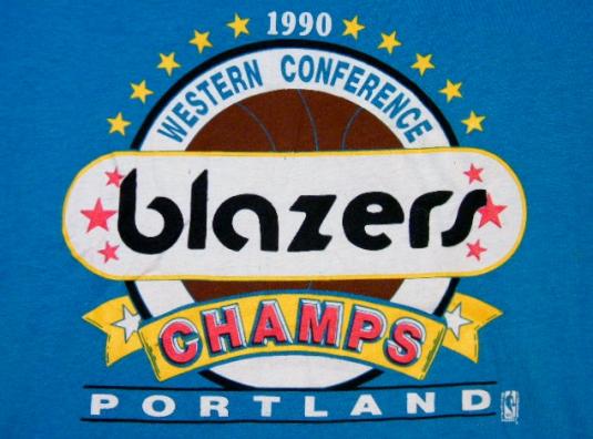 Vintage 1990 Portland Trail Blazers Western Champs T-Shirt