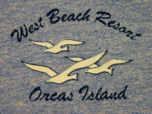 Vintage 70’s Orcas Island Beach Resort Rayon Ringer T-Shirt