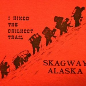 Vintage 80's I Hiked Chilkoot Trail Skagway Alaska T-Shirt