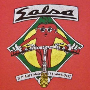 Vintage Salsa Mountain Bike Cycling Worthless Moto T-Shirt