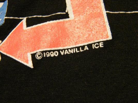 Vintage 1990 Vanilla Ice Concert Tour Rap Hip Hop T-Shirt