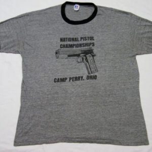 Vintage 80's National Pistol Championships OH Ringer T-Shirt