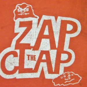 Vintage 70's 80's ZAP THE CLAP VD Info STD T-Shirt Rare