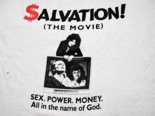 Vintage 80’s Salvation! The Movie T-Shirt Sex Power $ 4 God