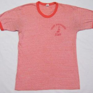Vintage 80's YMCA Camp Massasoit Red Heather Ringer T-Shirt
