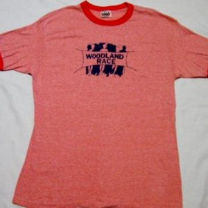 Vintage 80's Woodland WA. Road Race Running Ringer T-Shirt
