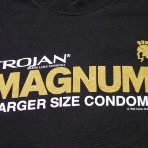 Vintage Trojan MAGNUM Larger Size Condoms T-Shirt