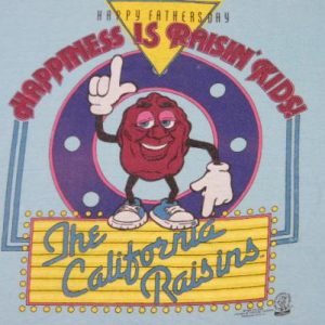 Vintage 80's California Raisins Happy Fathers Day T-Shirt