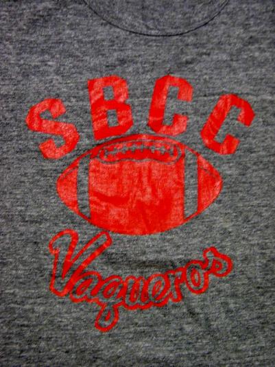Vintage 80’s SBCC Vaqueros Football Rayon T-Shirt