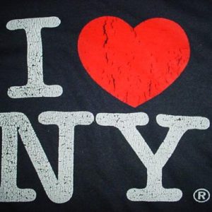 Vintage I Love New York CRACKED! T-Shirt NY Original S