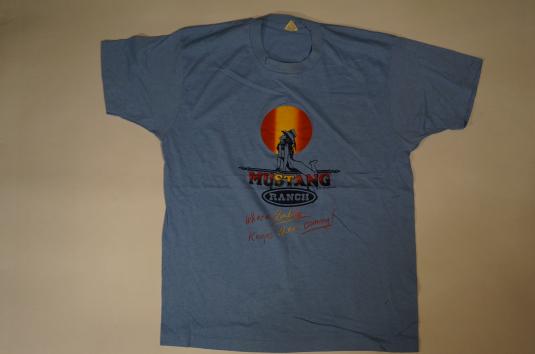 Vintage MUSTANG RANCH t-shirt brothel nevada M