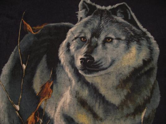 Vintage Wolf Wolves Nature Scene T-Shirt M/S