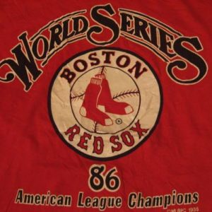 Vintage Boston Red Sox American League Champs 1986 T-Shirt L