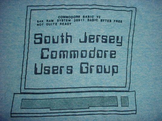 Vintage Commodore 64 T-Shirt South Jersey C64 RAYON M/L