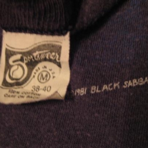 Vintage Black Sabbath Mob Rules World Tour T-Shirt S