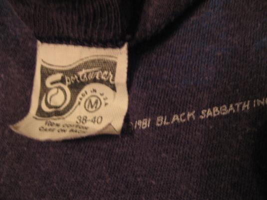 Vintage Black Sabbath Mob Rules World Tour T-Shirt S