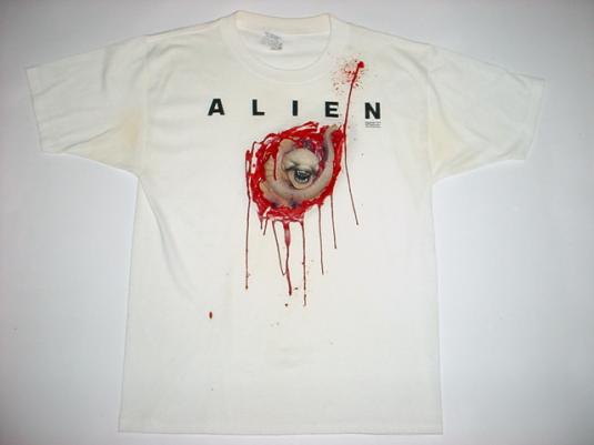 Vintage Alien Chest Burster 3D T-Shirt movie M/L Defunkd