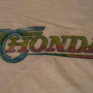 Vintage Honda Motorcycles 1970s See-Thru T-Shirt M