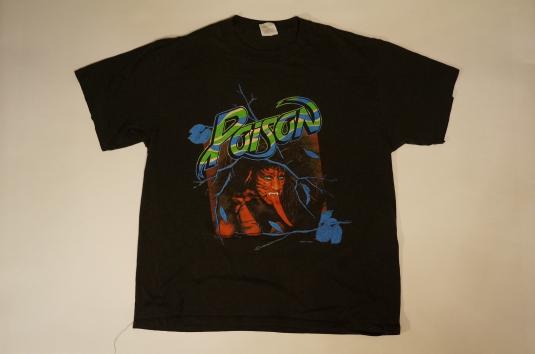 Vintage Poison T-Shirt Open Up and say Ahhh ’89 M/L | Defunkd