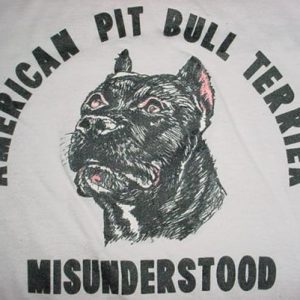 Vintage American Pit Bull Terrier MISUNDERSTOOD T-Shirt S