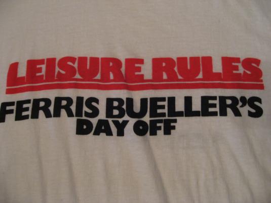 Vintage Ferris Bueller’s Day Off Leisure Rules T-Shirt M/L