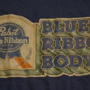 Vintage PABST BLUE RIBBON BODY T-Shirt Beer S