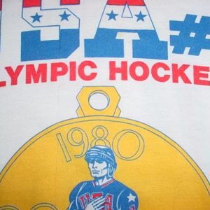 Vintage Olympic Hockey T-Shirt USA #1 Miracle M/S