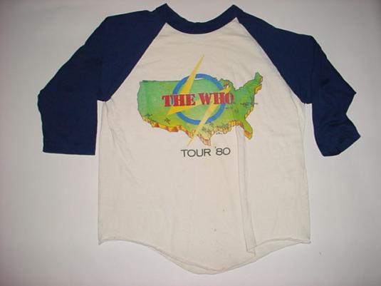 Vintage The Who T-Shirt Jersey Tour 1980 M