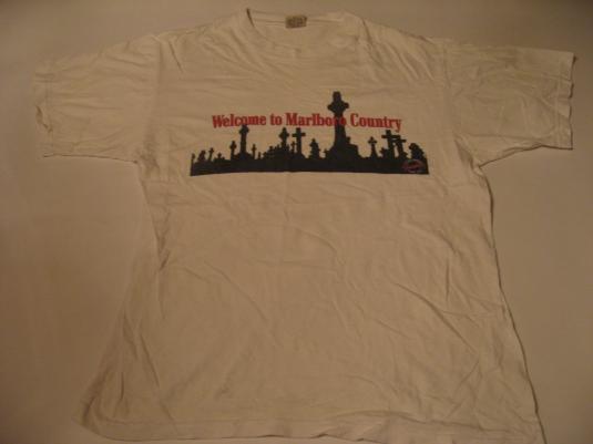 Vintage Welcome to Marlboro Country T-Shirt Anti-Smoking L