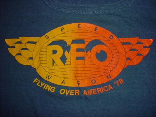 Vintage REO Speedwagon Flying Over America T-Shirt 1979 S