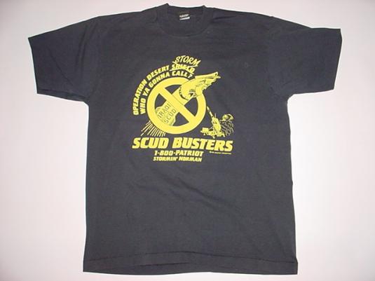 Vintage Dessert Storm Scud Busters T-Shirt George Bush L | Defunkd