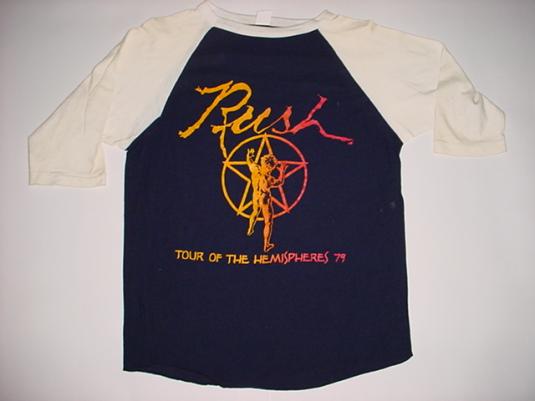 Vintage Rush Tour of the Hemispheres 1979 Jersey T-Shirt S