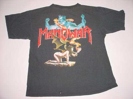 Vintage Manowar T-Shirt Hell on Stage XL/L | Defunkd