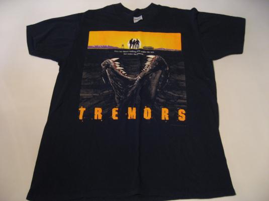 Vintage Tremors T-Shirt Kevin Bacon Horror 1980s M