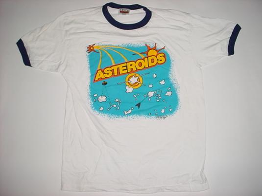 Vintage Asteroids T-Shirt Atari 2600 Arcade 1980s M