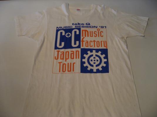 Vintage C+C Music Factory Taka-Q Japan 1991 T-Shirt L/M