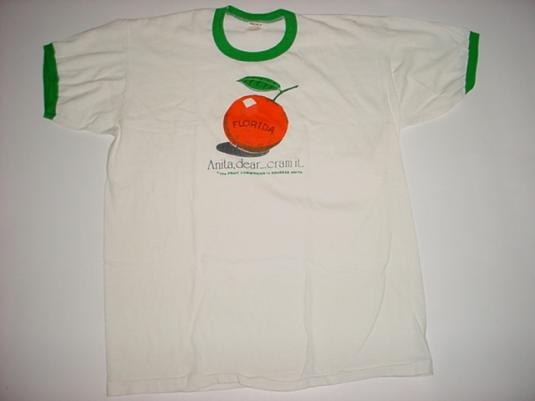 Vintage Anti-Anita Bryant T-Shirt Florida Gay Int 1970s L/M