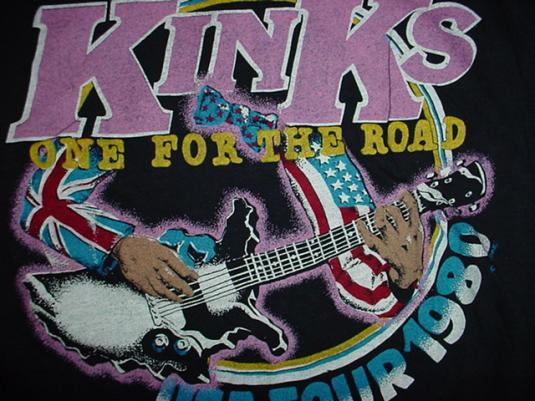 Vintage The Kinks Jersey T-Shirt One For The Road Tour S