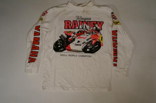 Vintage Wayne Rainey T-Shirt YAMAHA Dunlop Nankai M/S