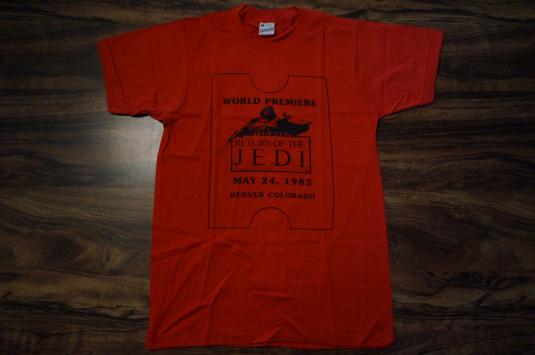 Vintage Return of the Jedi Star Wars World Premiere T-Shirt