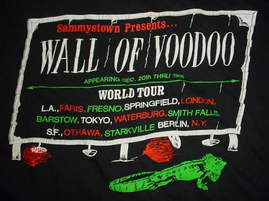 Vintage Wall of Voodoo T-Shirt Seven Days in Sammystown 85 S