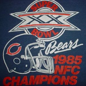 Vintage Super Bowl Chicago Bears Champions T-Shirt 1985 S