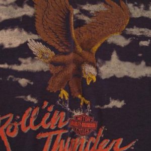 Vintage Harley Davidson Rollin' Thunder Eagle T-Shirt M