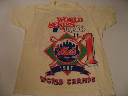 Vintage New York Mets World Champs w/Lineup T-Shirt M/L