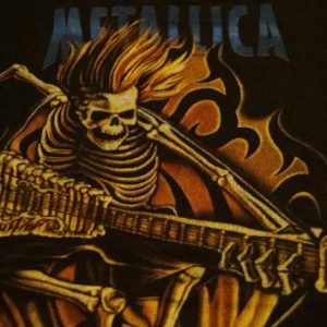 Vintage Metallica T-Shirt Skeleton Surf L/M