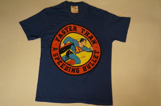 Vintage SUPERMAN Faster Than KRYPTON CLOTHING T-Shirt M/S